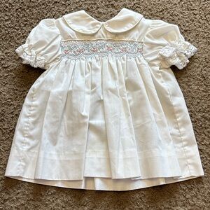 Polly Flinders White Baby Dress with Lace Details 6-9 months